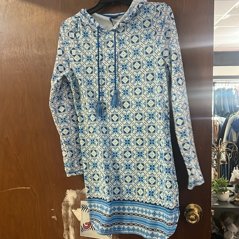 Aqua ET Sol UPF 50 ultraviolet protection, wearable beach, summer hooded dress